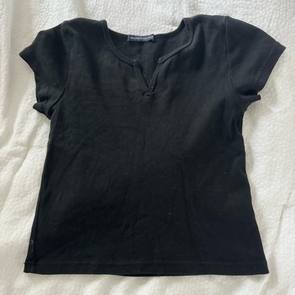 Brandy Melville Black Baby Tee
